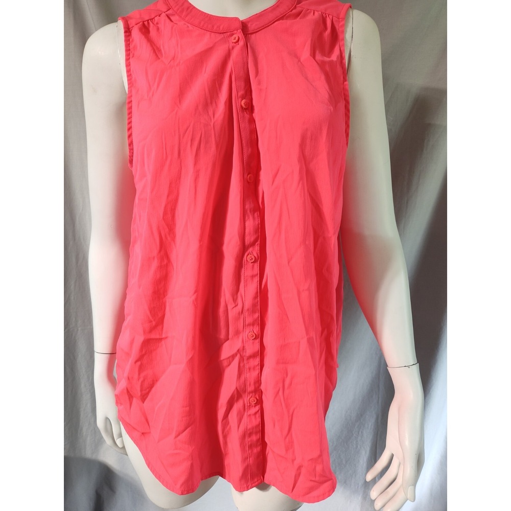 American Eagle Outfitters Large sleeveless button up semi sheer summer shirt top